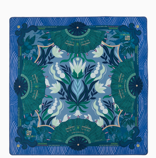 Mahjong mat, cute mahjong mat, blue mahjong mat, green mahjong mat, blue and green mahjong mat, mahjong accessories