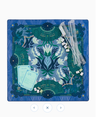 Mahjong mat, cute mahjong mat, blue mahjong mat, green mahjong mat, blue and green mahjong mat, mahjong accessories