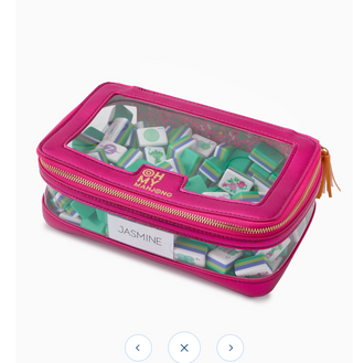 Mahjong tile bag, tile bag for mahjong, cute mahjong tile bag, pink mahjong tile bag, bag for mahjong tiles, floral mahjong tile bag, tile bag mahjong