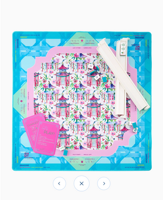 Mahjong mat, cute mahjong mat, pink mahjong mat, blue mahjong mat, pink and blue mahjong mat, mahjong accessories