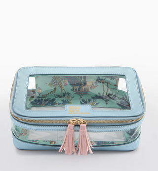 Mahjong Tile Storage Bag - Oh My Mahjong - Metallic Light Blue