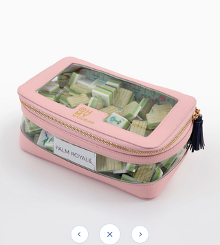Mahjong Tile Storage Bag - Oh My Mahjong -Light Pink