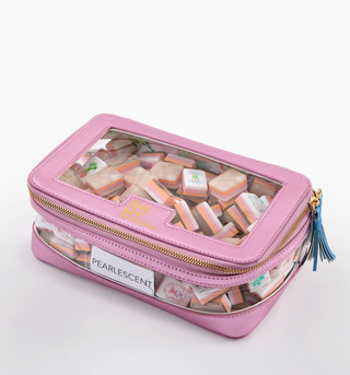 Mahjong Tile Storage Bag - Oh My Mahjong - Metallic Pink