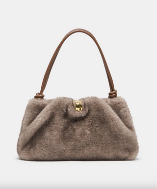 Faux fur purse, dolce vita purse, dolce vita shoulder purse, dolce vita shoulder bag, fur shoulder purse, fur shoulder bag, brown bag for fall, cute fall purse, cute fall bag, 