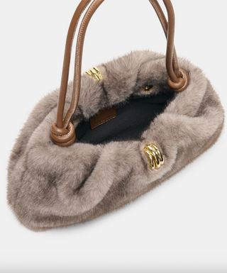 Faux fur purse, dolce vita purse, dolce vita shoulder purse, dolce vita shoulder bag, fur shoulder purse, fur shoulder bag, brown bag for fall, cute fall purse, cute fall bag, 