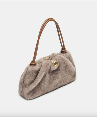 Faux fur purse, dolce vita purse, dolce vita shoulder purse, dolce vita shoulder bag, fur shoulder purse, fur shoulder bag, brown bag for fall, cute fall purse, cute fall bag, 