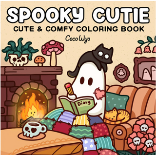 Spooky cutie coloring book, cute coloring book, coco Wyo, spooky cutie coco Wyo, cute gift ideas