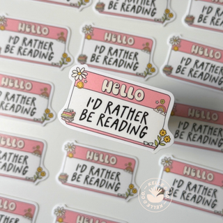Vinyl stickers, cute girly stickers, reading stickers