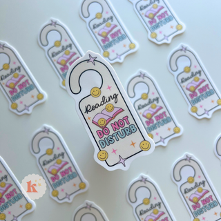 Cute stickers, vinyl stickers, reading stickers, girly reading sticker